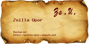 Zsilla Upor névjegykártya